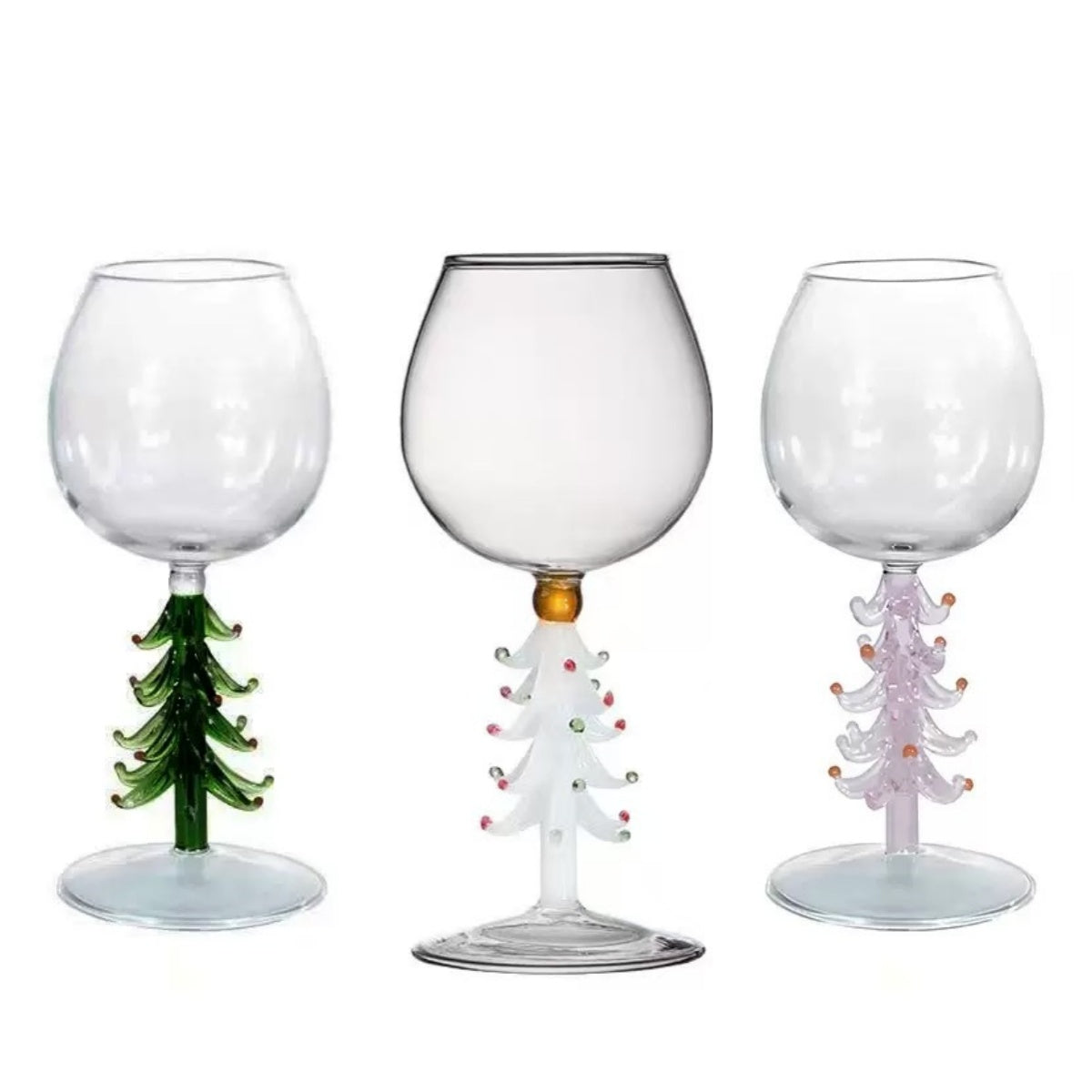 š3D Christmas Tree Wine Glasses