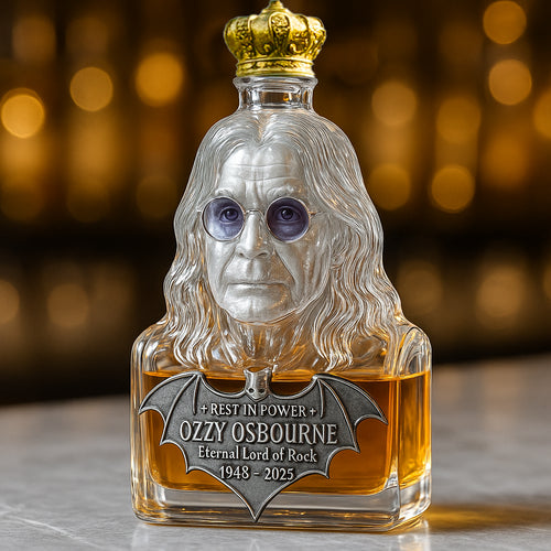 🖤 Tribute to Ozzy — Whiskey Bottle with Timeless Design