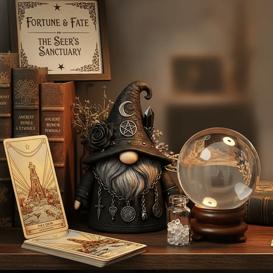 🔥Christmas Sale🎄Master of Mysteries Witch Gnome 🧙 Spooky-Cute Magic Decor For Your Shelf ✨