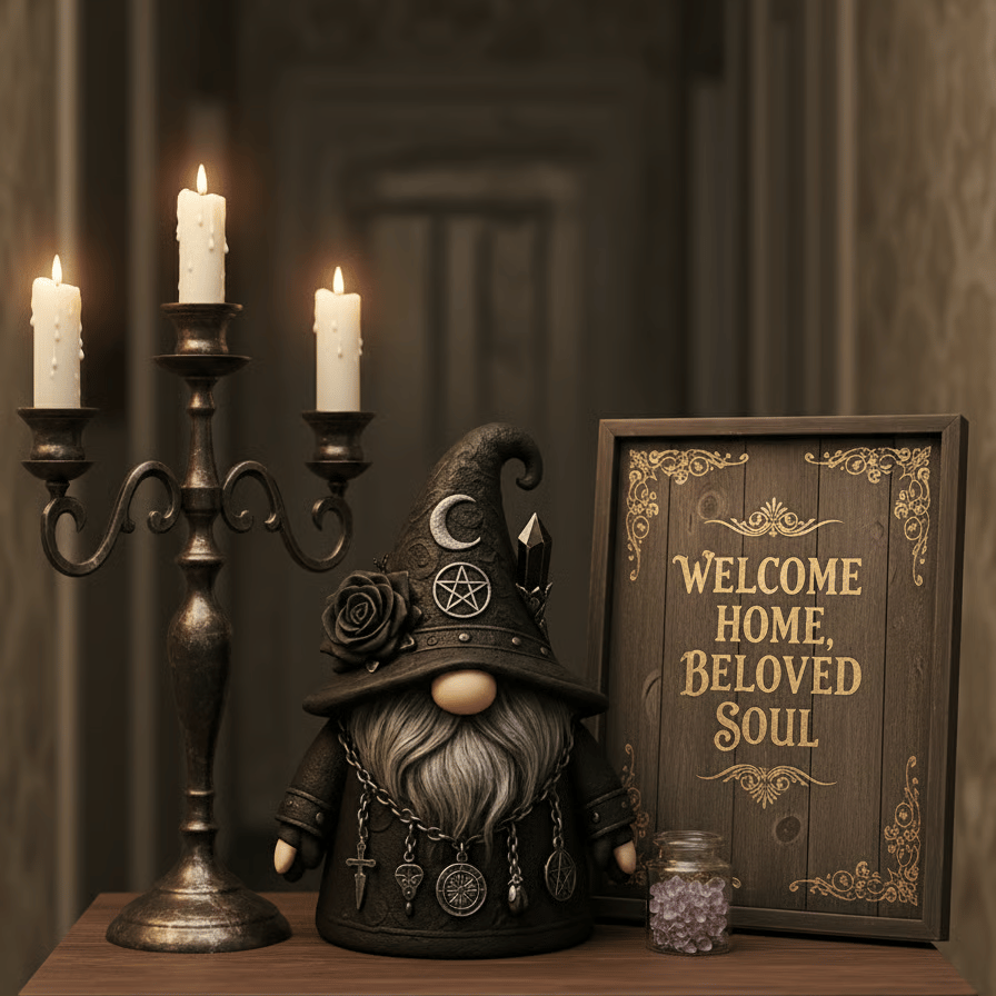 🔥Christmas Sale🎄Master of Mysteries Witch Gnome 🧙 Spooky-Cute Magic Decor For Your Shelf ✨