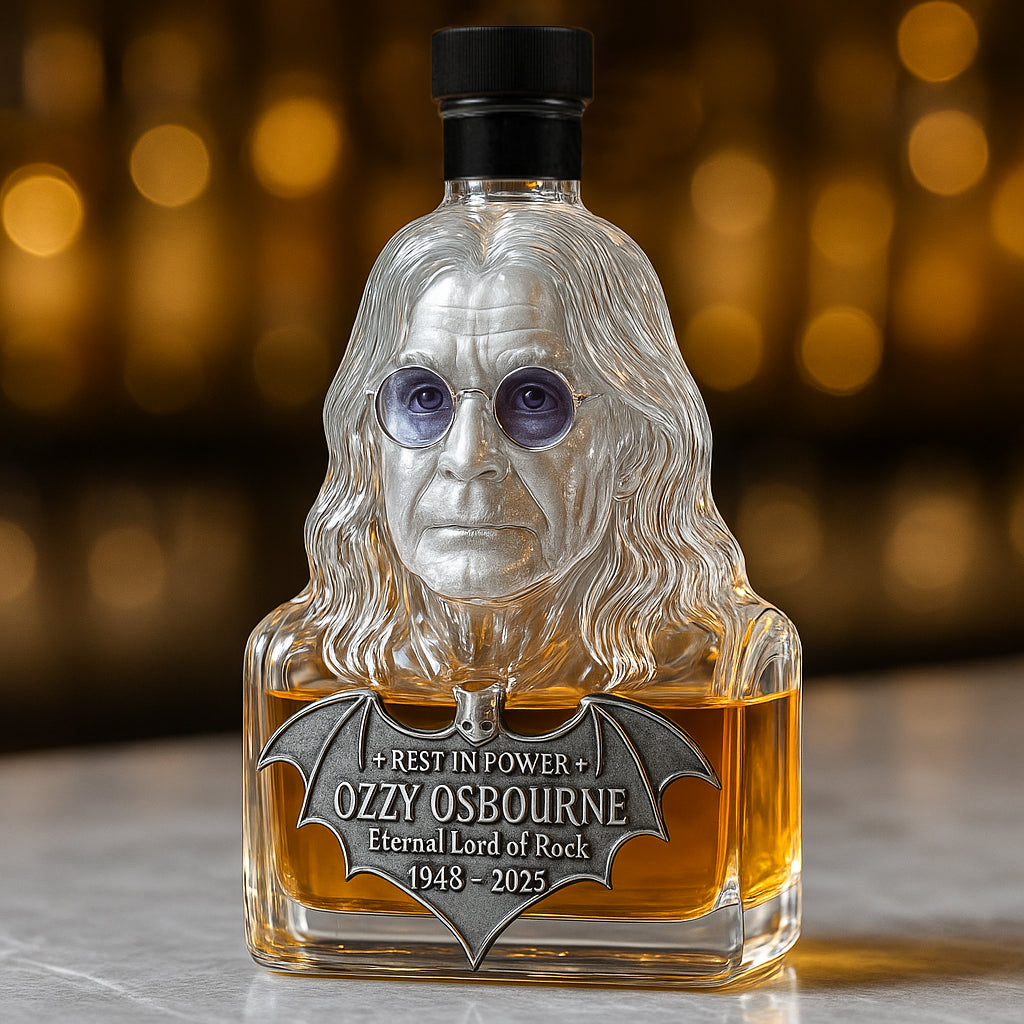 🖤 Tribute to Ozzy — Whiskey Bottle with Timeless Design