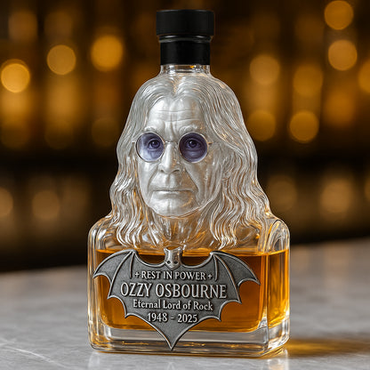 🖤 Tribute to Ozzy — Whiskey Bottle with Timeless Design