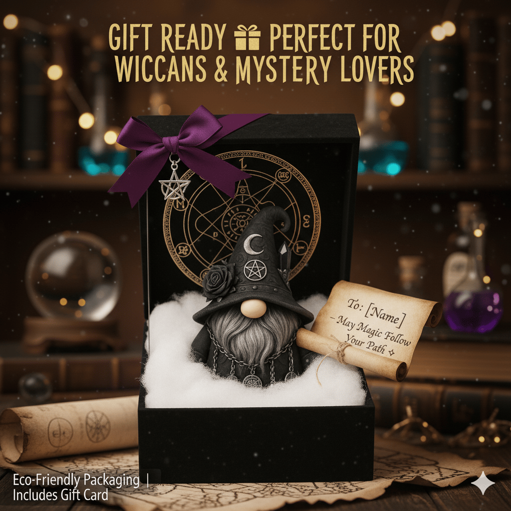 🔥Christmas Sale🎄Master of Mysteries Witch Gnome 🧙 Spooky-Cute Magic Decor For Your Shelf ✨